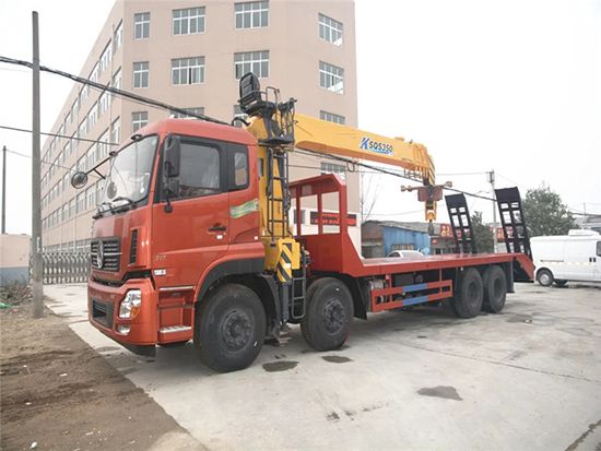 東風(fēng)14噸隨車(chē)吊帶平板車(chē) 東風(fēng)14噸隨車(chē)吊帶平板車(chē)